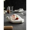 Creative White Hand-shaped Ceramic Plates El Special-shaped Chinese Plates Special Club High-end Restaurant Dessert Tableware