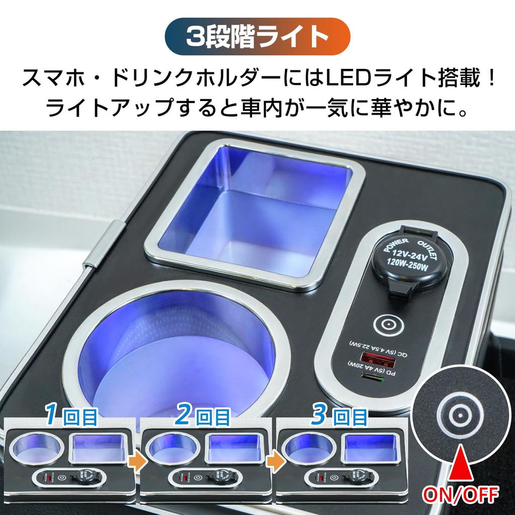 Sanpercy Console Box for Daihatsu S700 S710 Atrai Hijet Cargo Large Capacity Drink Holder -