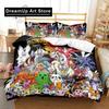 Set Biancheria da Letto Anime Digimon Adventure Singolo Gemello Matrimoniale Queen King Size Set Letto Adulto Bambino Camera da Letto Mostro Avventura Cartone Animato Biancheria da Letto