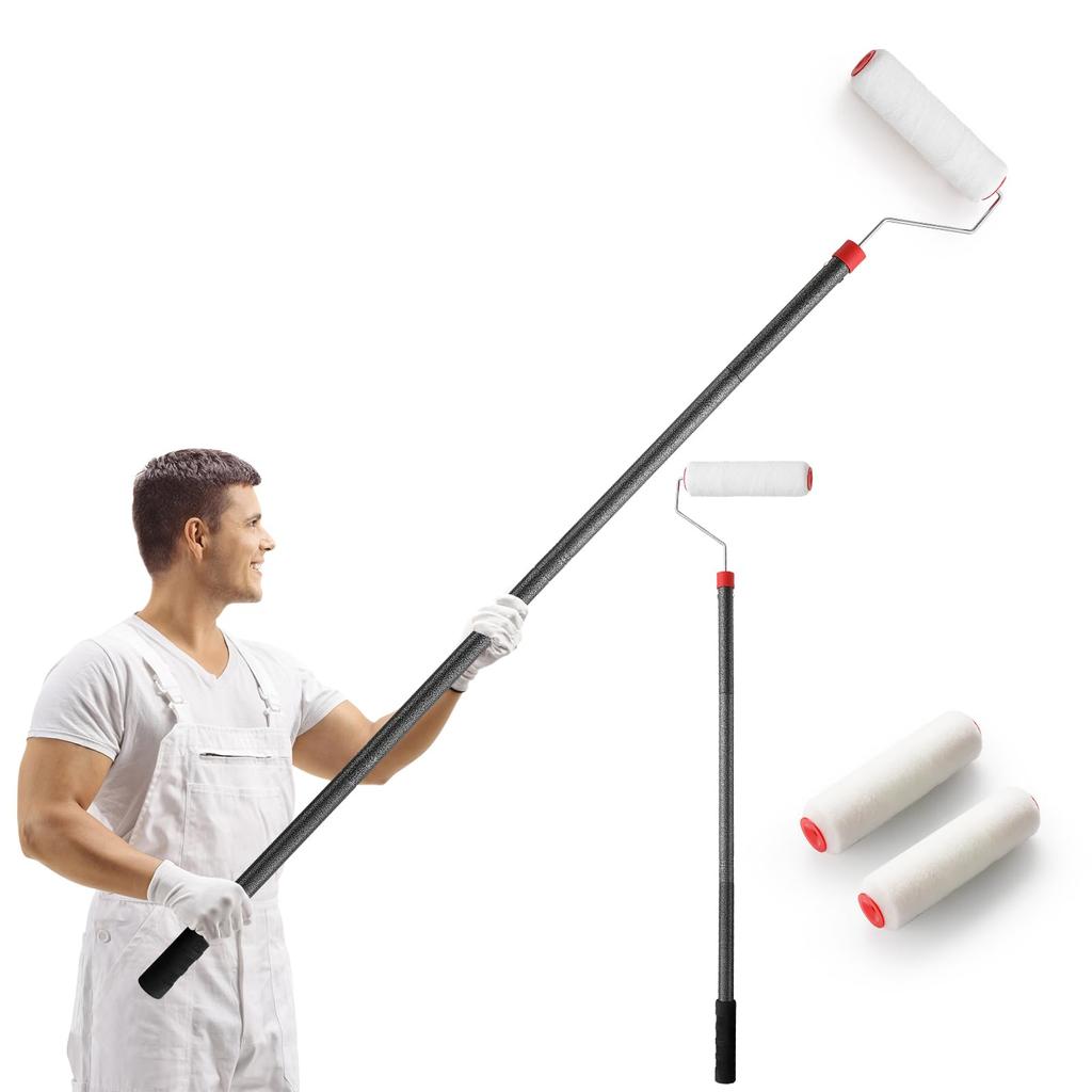 120cm Long Paint Stainless Steel Rod Paint Roller for Home Mural Paint Roller for Walls and Ceilings Roller, Use, Multi-Purpose