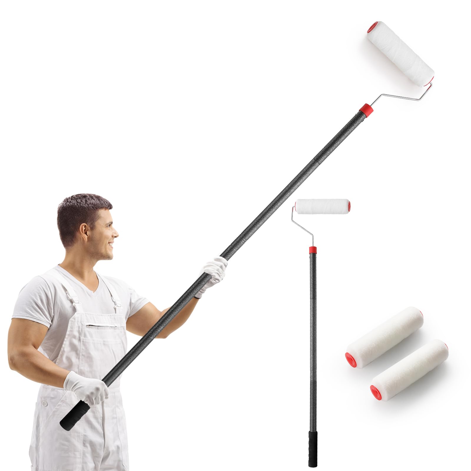 

120cm Long Paint Stainless Steel Rod Paint Roller for Home Mural Paint Roller for Walls and Ceilings Roller, Use, Multi-Purpose