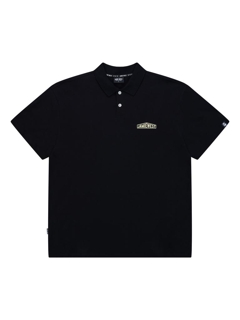 Jeimiweseuteu A&G Lettering Polo Shirt (Black)