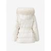 CC collect. Women S Fox Fur Belted Half Lightweight Down Cr c254pSg186