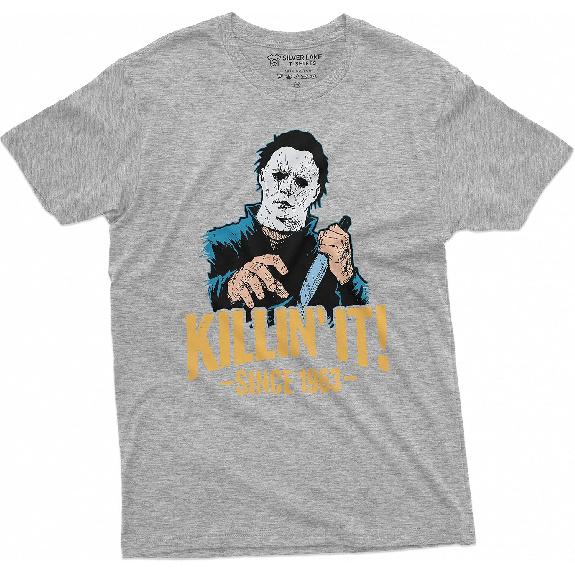 Customizable Killin it Since Your Year Halloween Funny Shirt Michael Myers Horror Movie Tee