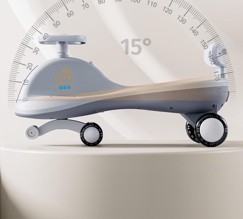 Children's Anti-Rollover Twist Car Scooter, Ages 1-18