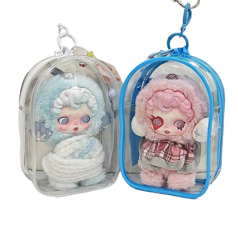 Transparent Dustproof Protective Cover 15cm Baby Clothes Walking Bag Storage Display Case Home Closet Organizer Container