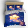 Cute Starry Night Bedding Set Bedding Duvet Cover Set Duvet Cover Pillowcases (1 * Duvet Cover 2 * Pillowcases, Without Duvet Insert)