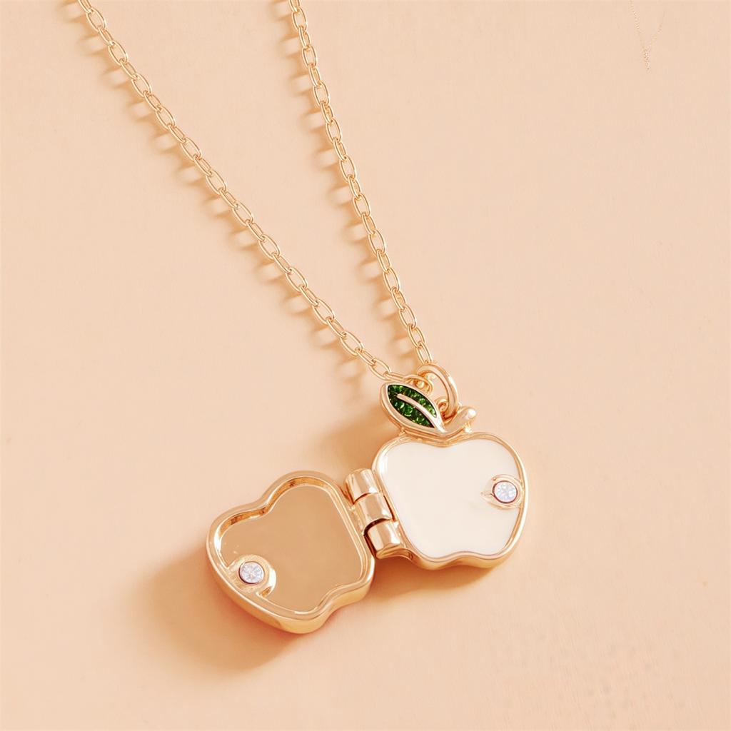 Ins Wind Adjustable Pendant Necklace Fruit Series Drip Oil Necklace Copper Material Gold Plated