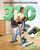Toputure TEB4 Foldable Exercise Bike Brake Pad Stationary Bike Low Noise Indoor Cycling Bike 310lbs Weight Capacity Tablet Mount Fitness Bike