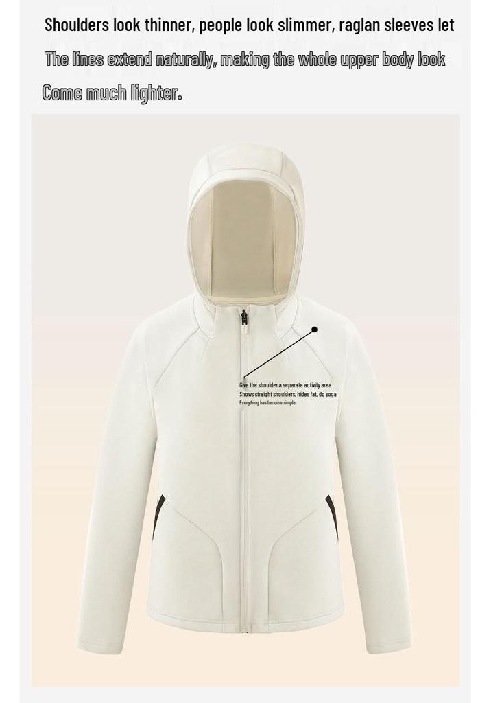 D Brand Versatile Hooded Sportswear Cardigan - Spring/Autumn Casual Simple Zipper Hoodie
