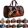 Gesteppte Baumwoll-Reise-Duffeltasche mit Fußball-Print, Stilvolle Yoga-Handtasche