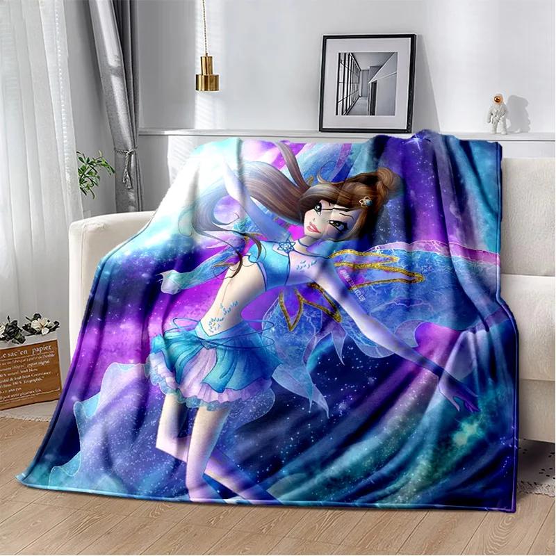 Butterfly Fairy Winx Club Ballet Girl Soft Plush Blanket,Flannel Blanket Throw Blanket for Living Room Bedroom Bed Sofa Picnic