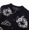 Autumn 2025 Women's Fashion Animal Jacquard Knit Cardigan, European & American Style.