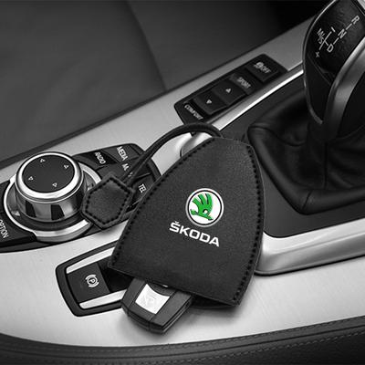 1 stk Bilnøkkelbeskyttelsesdekselveske Bildeksel Bilnøkkelring For Octavia MK2 MK3 2 3 A7 Fabia Karoq Kodiaq Superb Rapid Kamiq