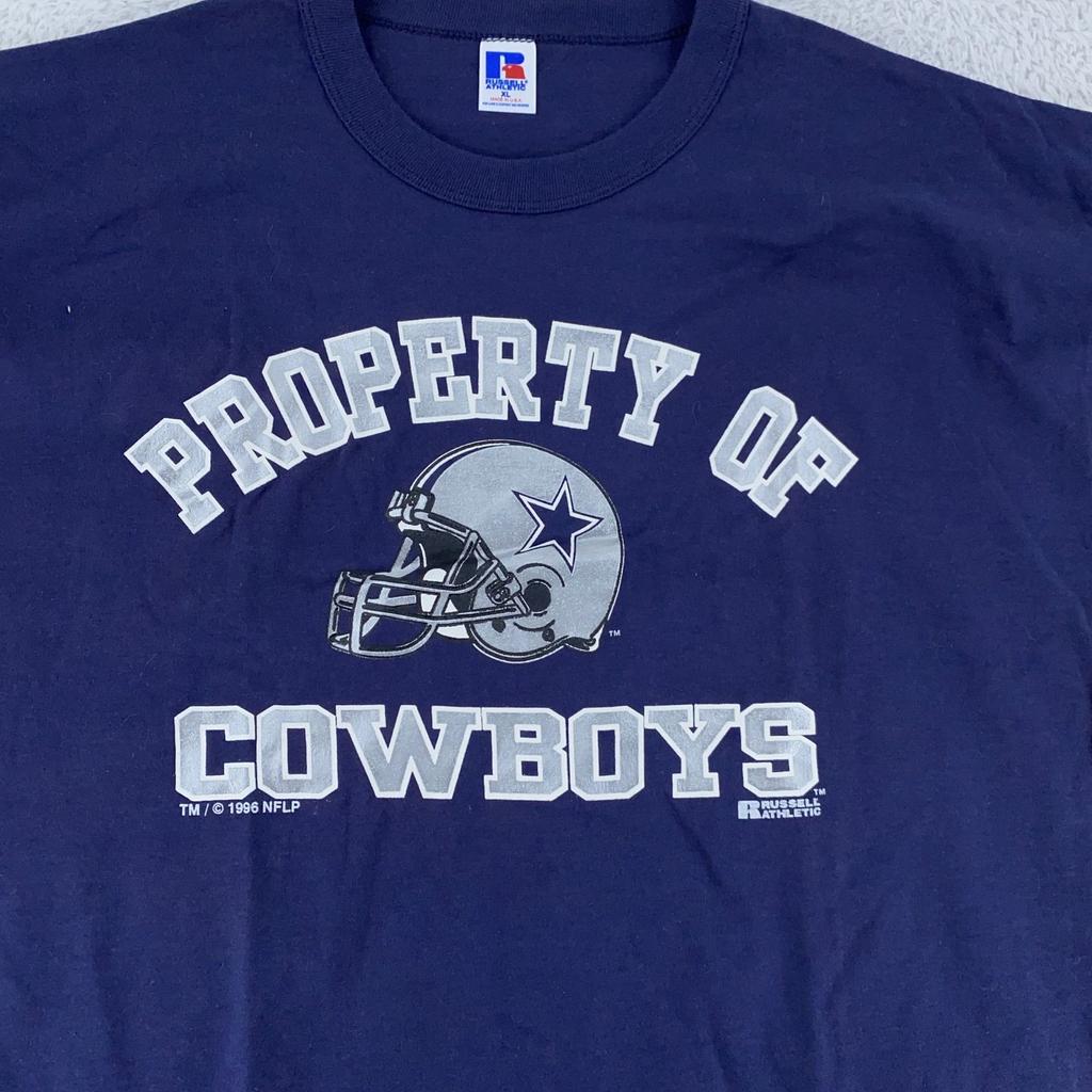 Vintage Dallas Cowboys Shirt Mens XL Blue NFL Football Property Of 90s Tee 1996