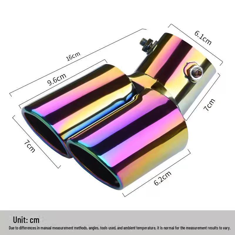 

Крышка глушителя из нержавеющей стали для модификации задней горловины автомобиля - украшение для одинарной/двойной выхлопной трубы