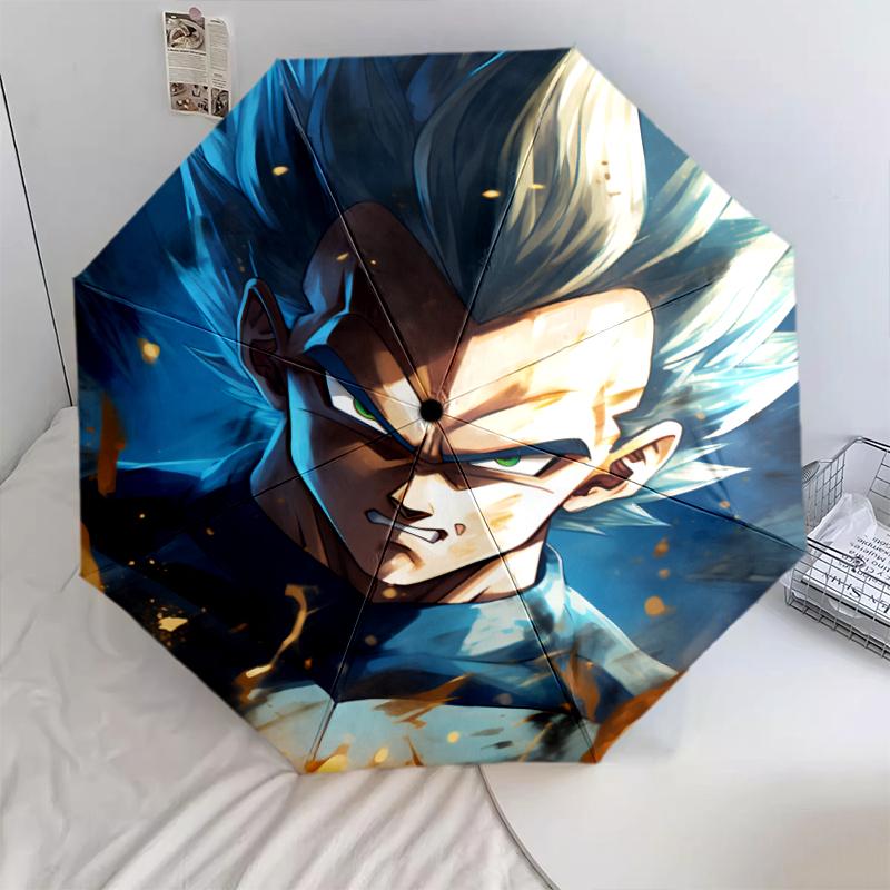 

Візерунок персонажів Dragon Ball, автоматична складана парасолька, портативна та складана конструкція, 8 спиць, різдвяний або подарунок на день народження.