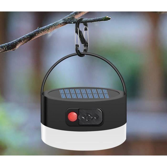 Lanterne de Camping Solaire à Eclairage LED et Batterie Externe Portable 2000 mAh - HF-037