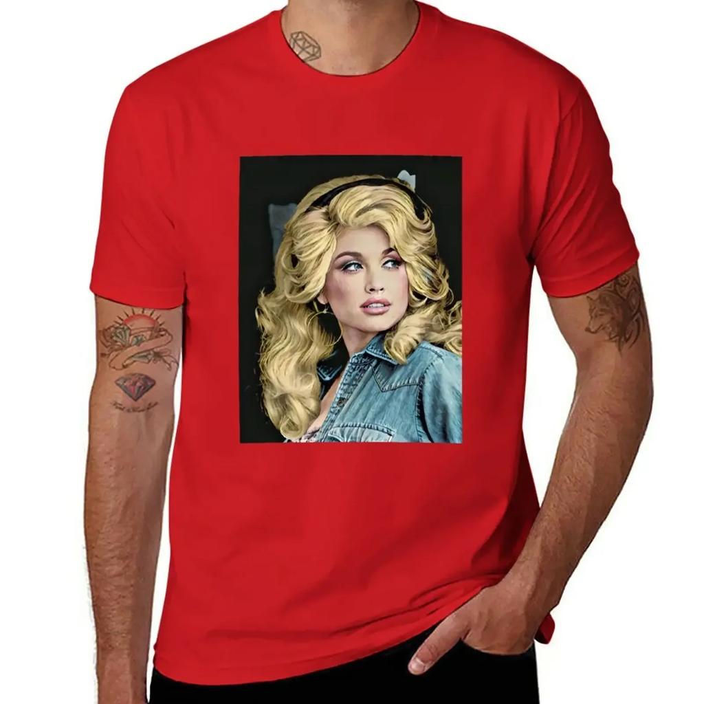 Vintage Dolly Parton Geschenk für Liebhaber T-Shirt lustig süße Kleidung Tierdruck für Jungen Trainingsshirts für Männer