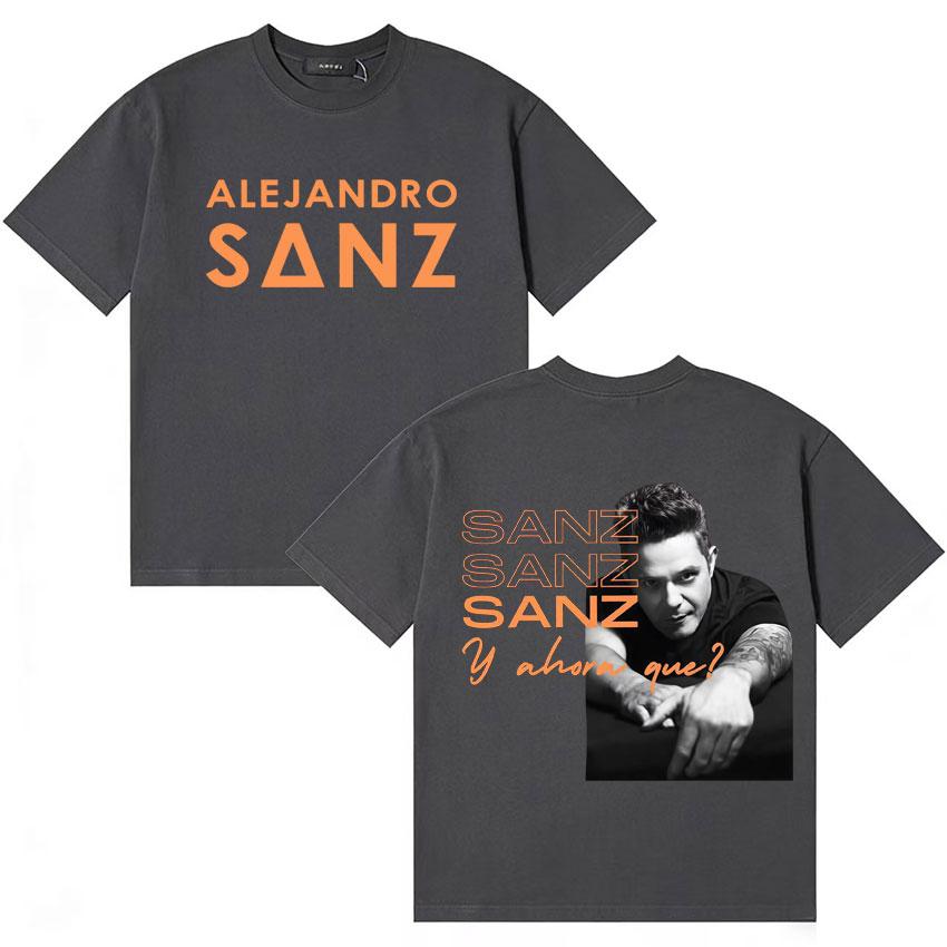 Rapper Alejandro Sanz Mode Sommer T-Shirt Unisex Damen Harajuku Stil Baumwolle Kurzarm T-Shirt Musikliebhaber T-Shirts Streetwear
