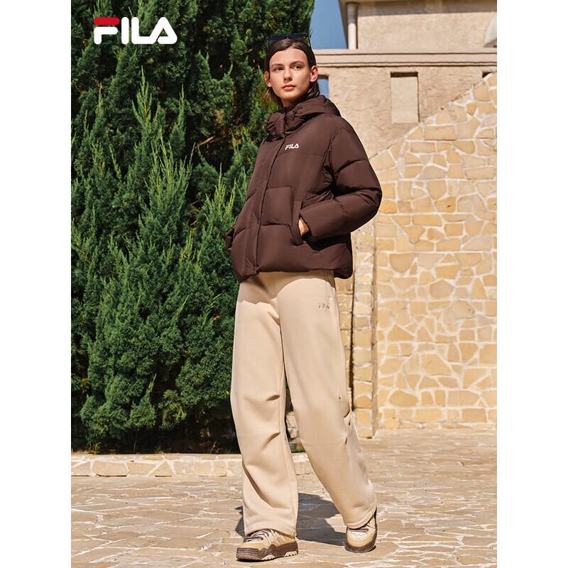 FILA Women's Windproof Water-Repellent Hooded Down Jacket