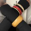 Exaggerated and simple design sense CCB resin geometric four-piece women's bracelet fashion trend daily wear