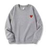 2026 Heavyweight Cotton Embroidered Heart Sweatshirt: Round Neck, Long Sleeve, Unisex Spring/Autumn Style