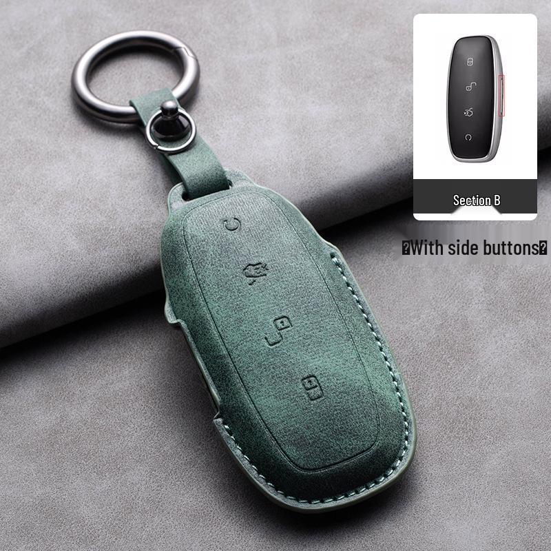 2022 Denza D9 Key Case: Woolen Leather Full Cover for Model N7 EV/DM-i PHEV