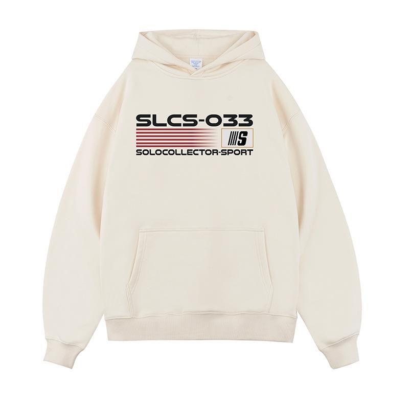 New Heavy Pullover Print Plus Velvet Hooded Sweatshirt for Men and Women Loose Casual