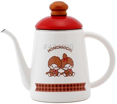 Fuji Enamel Monchhichi Check Coffee Pot 11cm MNC-11CP