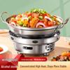 Stainless Steel Dry Pot Stove: Compact Hot Pot Alcohol Cooker for Home & Commercial Use