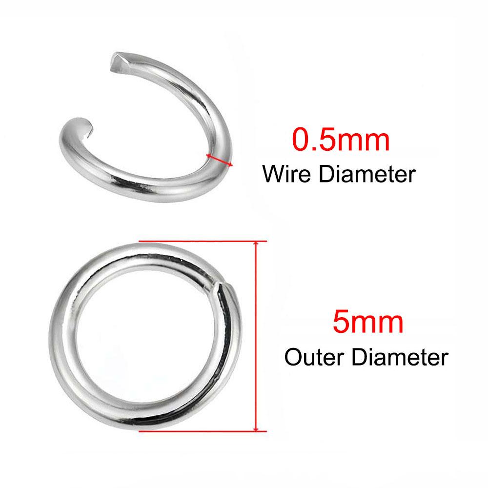 100-300 Pezzi 3-12mm Acciaio Inossidabile Anelli Aperti Divisi Anello O Connettore per Collana Bracciale Gioielli Componenti per Creazione All'ingrosso