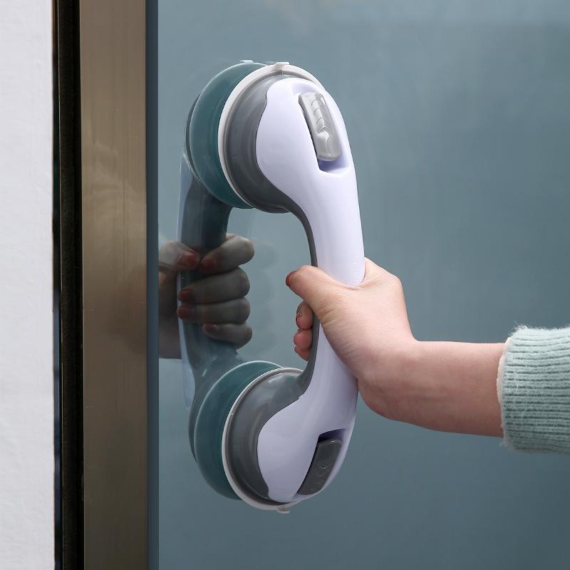 Punch-Free Non-Slip Bathroom Safety Handle for Elderly with Strong Suction Cup