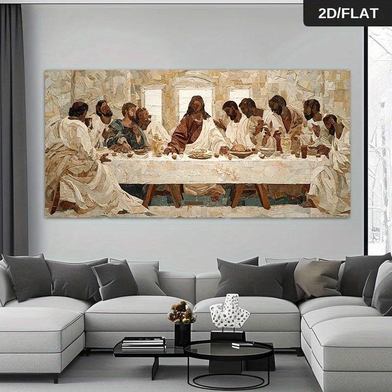 Moderne abstrakte Wandkunst Moderne abstrakte rahmenlose Das letzte Abendmahl Mosaik-Kunstwerk Druck Kunst Wandkunst Leinwandmalerei Kunst für Heimdekoration