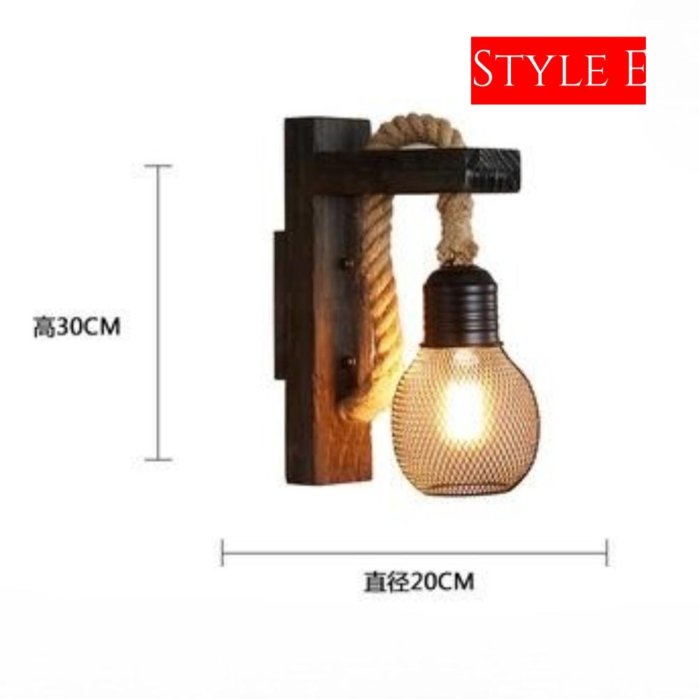 Vintage průmyslová nástěnná lampa Americký styl Rezavé nástěnné osvětlení Retro Loft Dřevěná lampa Restaurace Kavárna Bar Nástěnné svítidlo Domácí dekorace