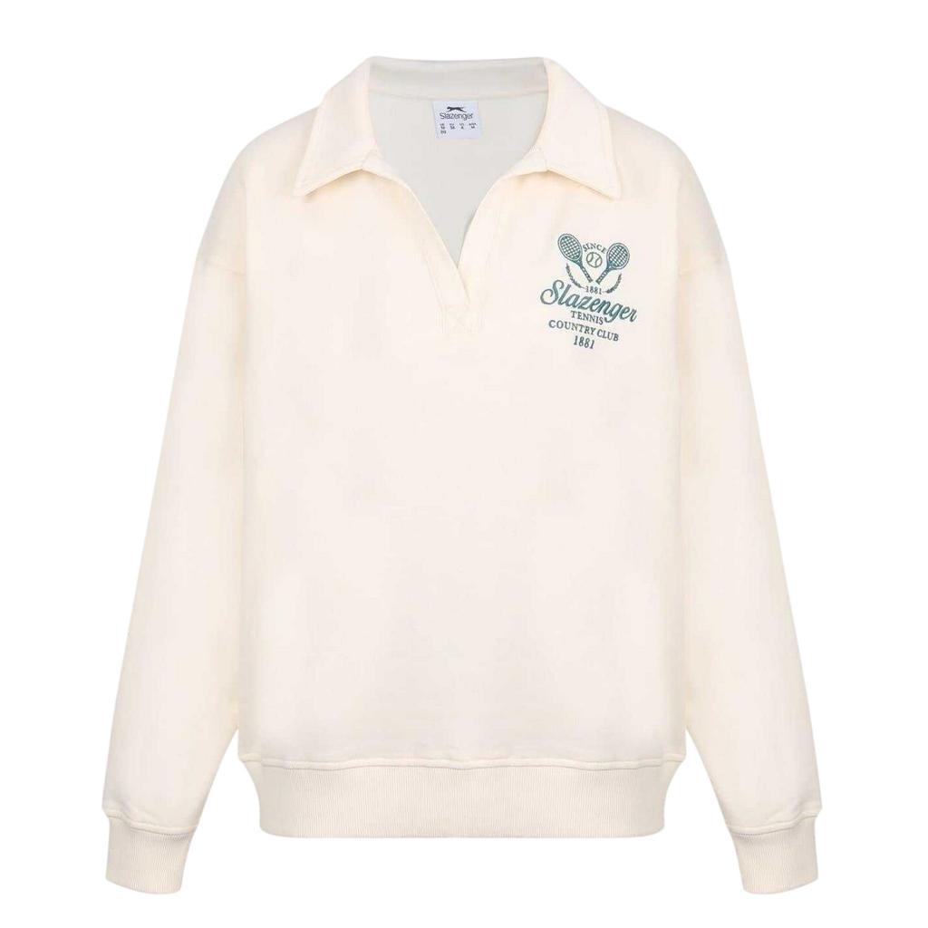 Slazenger Womens/Ladies Embroidered Logo Drop Shoulder Relaxed Fit Tennis Sweatshirt