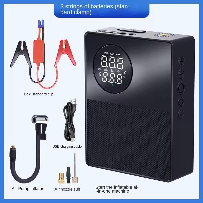 

Новий портативний автомобільний аварійний запуск Джерело живлення Цифровий дисплей Повітряний насос Вбудоване багатофункціональне джерело живлення Освітлення Повітряний насос Накачування шин 6600mAh standard clip