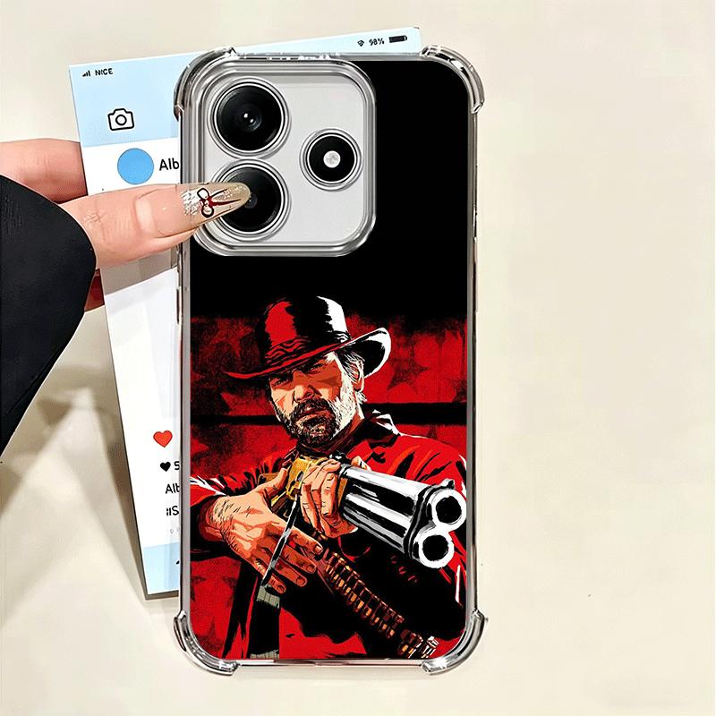 Red Dead R-Redemption Plating Phone Case For Xiaomi Poco X5 X6 X7 X8 Pro Max F8 Ultra F7 M8 M7 M5S Redmi 15C 15 14C 13C 13 X3 12