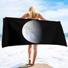 Saturnmond Enceladus Übergroßes Strandtuch Hochsaugfähiges Mikrofaser-Badetuch Schnelltrocknende Sandfreie Decke für Erwachsene