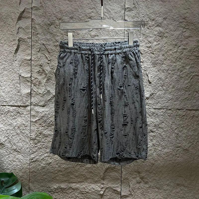 Men's Summer Solid-Color Set: Sleeveless Crew Neck T-Shirt + Shorts Two-Piece Set