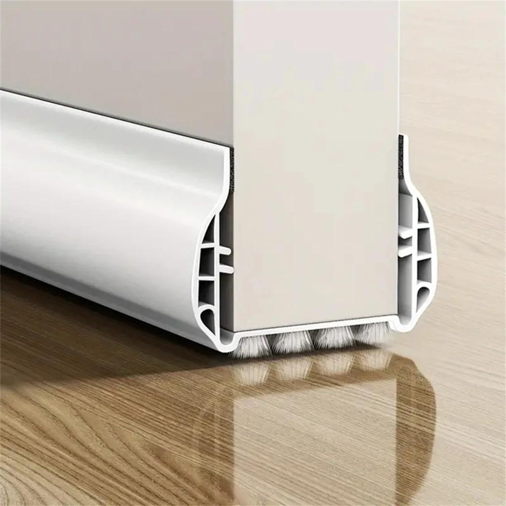

14 шт. 93 см Уплотнительная лента под дверь с щеткой ПВХ Пылезащитная Звукоизоляционная Защелкивающаяся установка Зазор Под дверь Уплотнитель от сквозняка Погодный уплотнитель 1pc