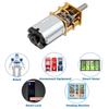 GA12-N20 Micro Motore a Riduzione in Metallo 3V 6V 12V Bassa Velocità Micro DC Spazzolato con Riduttore