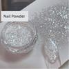 Hochwertiger Schnee-Puder Ultra-dünne Nagel-Flakes Feiner Schimmer Opal-Glitzer Material Transparente Silberne Nagelkunst-Dekorationen