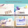 2026 Year of the Horse Desk Calendar with Custom Logo Pen Holder – Creative Two-in-One Office Ornament