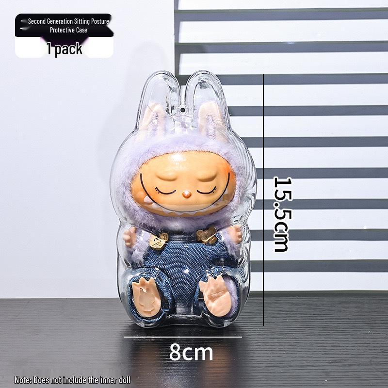 In-stock High Transparency LABUBU Gen 1-3 Universal Protective Shell with Storage Dust Cover, Doll Accessory.