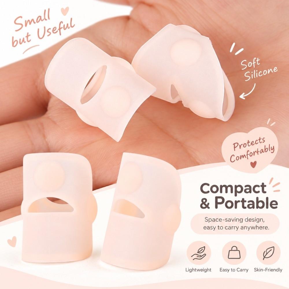 1 Pair Elastic Toenail Protector Sleeve Silicone Toe Alignment Support Bunion Corrector Home