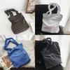 Minimalist Nylon Tote Bag With Top Open Closure And Inner Phone Pocket For Work And Shopping