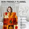 1 piece autumn-themed patchwork flannel blanket, perfect for sofa, bed, office; ideal gift for family, friends, and holidays.