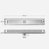 Stainless Steel Linear Floor Drain Anti-Odor Food Grade Material Fast Draining Long Drainer for Kitchen Bathroom Shower