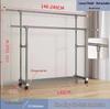 Cream Style Movable Indoor Clothes Drying Rack and Hanger